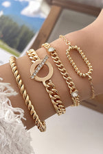 Load image into Gallery viewer, Gold 4 Piece Bracelet Set
