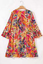 Load image into Gallery viewer, Fuchsia Tropical Pocket Dress
