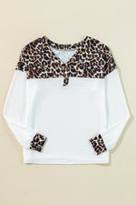 Load image into Gallery viewer, White Leopard Waffle Knit Top
