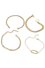 Load image into Gallery viewer, Gold 4 Piece Bracelet Set
