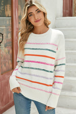 Load image into Gallery viewer, Colorful Striped Sweater
