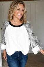 Load image into Gallery viewer, Striped Three Quarter Sleeve Top
