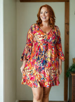 Load image into Gallery viewer, Fuchsia Tropical Pocket Dress
