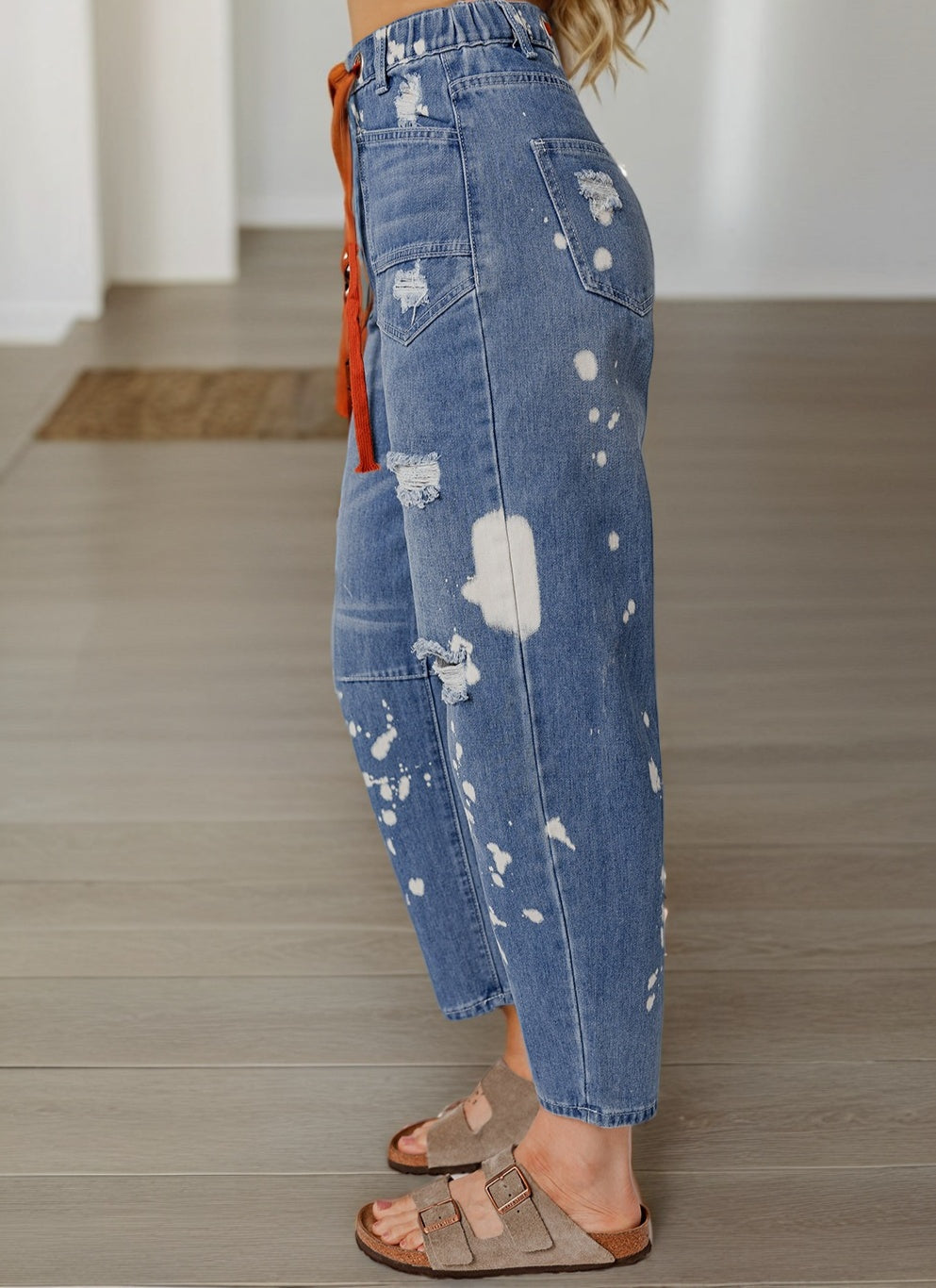 Paint Splattered Jogger Denim