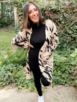 Load image into Gallery viewer, Harper Heavyweight Animal Print Cardigan
