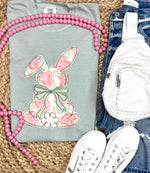 Load image into Gallery viewer, Floral Doodle Bunny Tees
