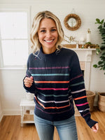 Load image into Gallery viewer, Colorful Striped Sweater
