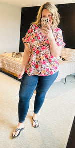 Load image into Gallery viewer, Floral Boho Blouse
