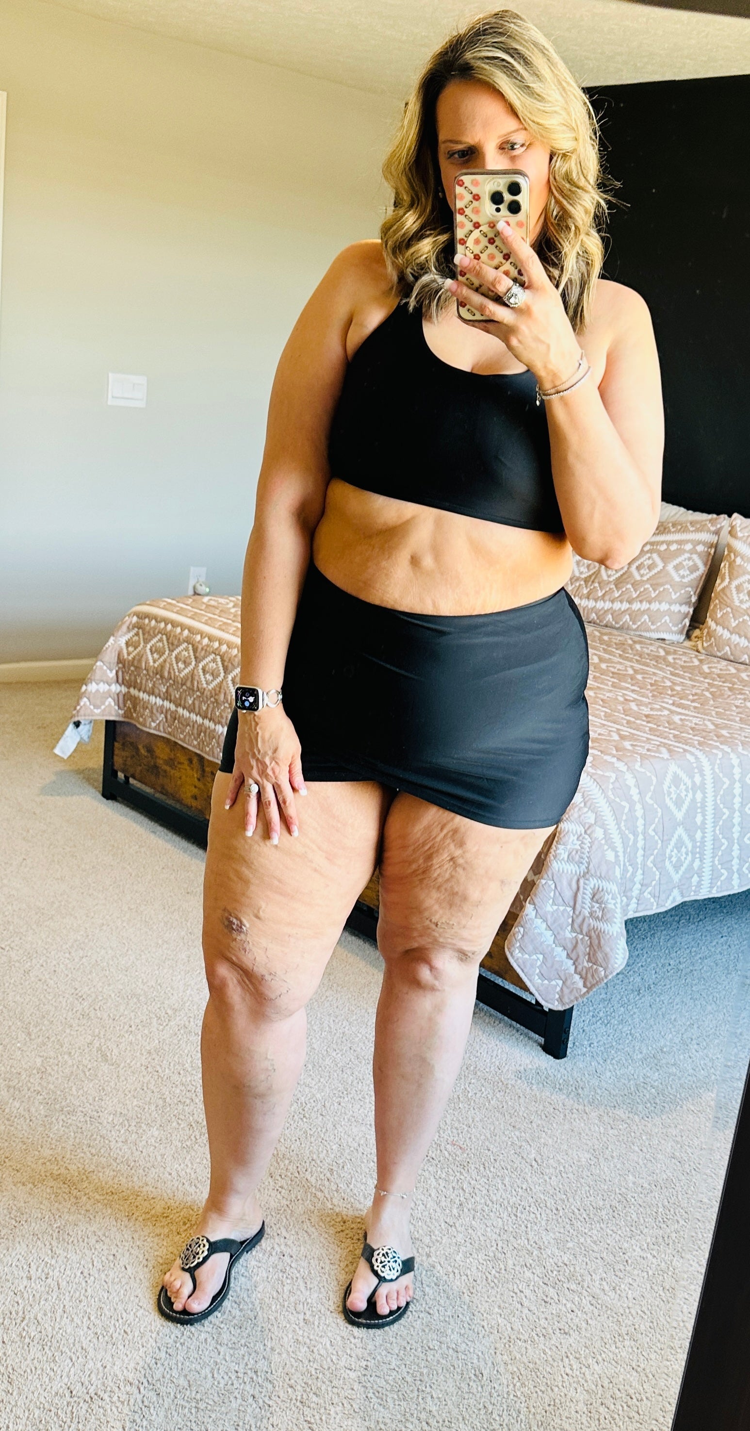 Black Tank + Skort Swimwear