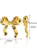 Load image into Gallery viewer, Gold Bow Stud Earrings
