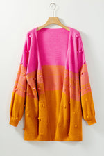 Load image into Gallery viewer, Pink and Orange Ombre Cardigan
