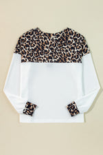 Load image into Gallery viewer, White Leopard Waffle Knit Top
