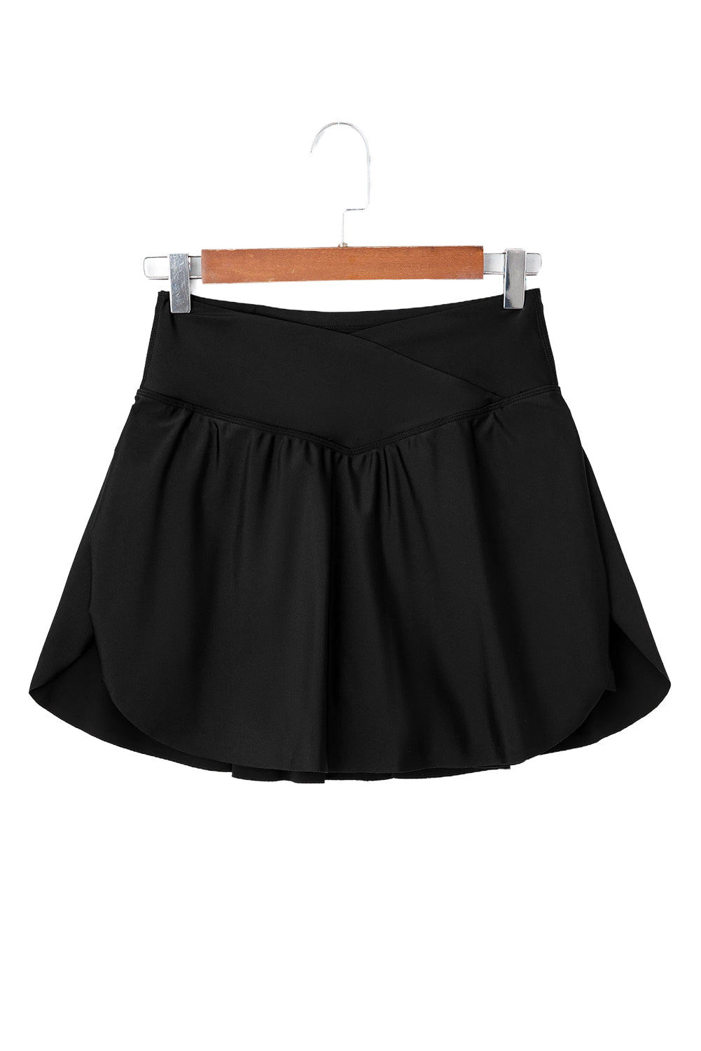 Black Tummy Control Cross Waist Skorts