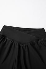 Load image into Gallery viewer, Black Tummy Control Cross Waist Skorts
