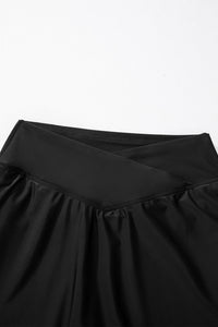 Black Tummy Control Cross Waist Skorts