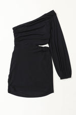 Load image into Gallery viewer, Black One Shoulder Bodycon
