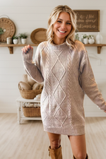 Load image into Gallery viewer, Cable Knit Sweater Dresses
